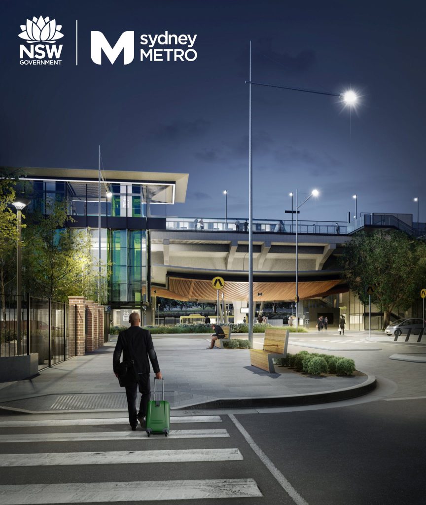 NWRL Rouse Hill Northwest Rail Link Sydney Metro 3D rendering 3D visualisation Virtual Reality Prototype 3D Prototyping architectural visualisation fly-through flythrough animation 3d render infrastructure design rail road public transport digital 3D model future architecture visual communication video production computer generated imagery CGI Exterior interior renderings animated walk-throughs fly-overs High quality photo-realistic